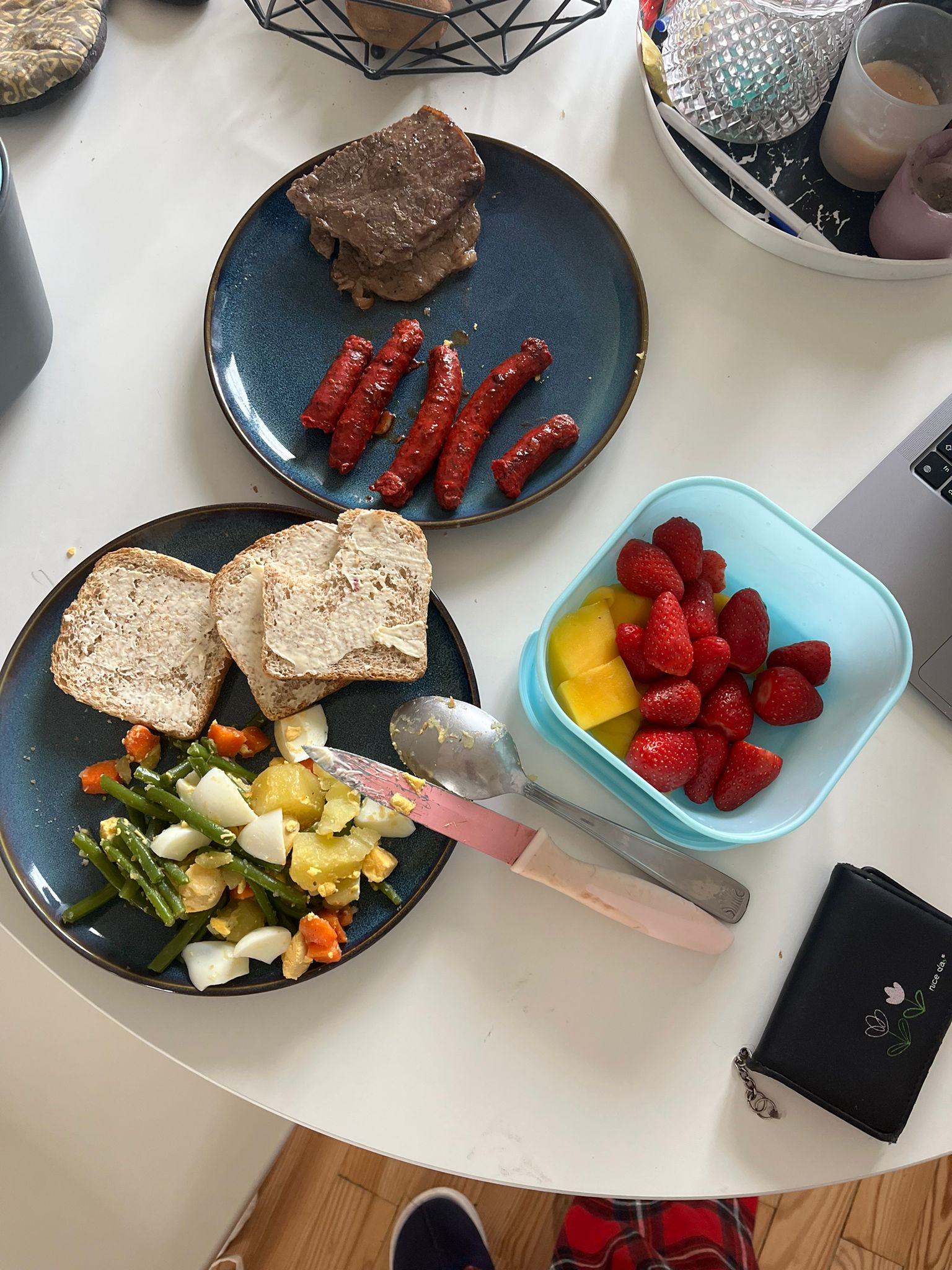 homemade brunch with eggs