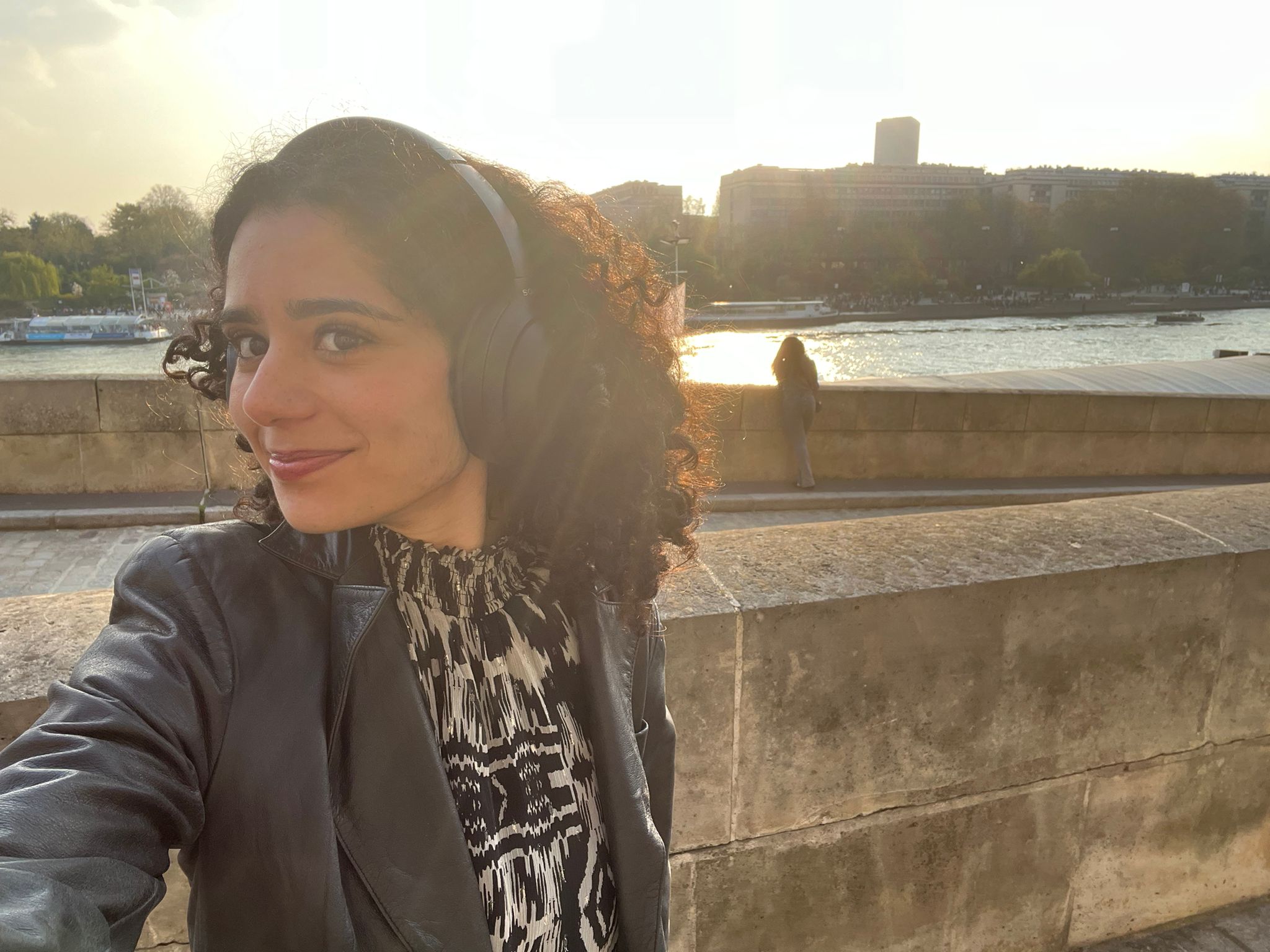 leather jacket at sunset