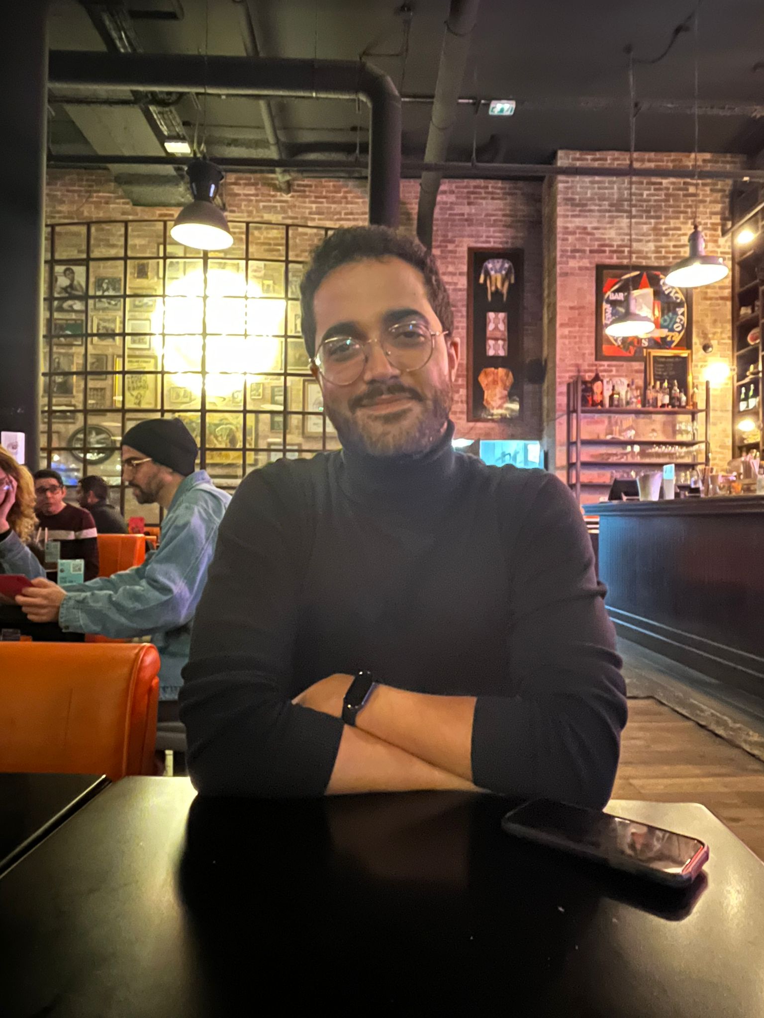 cozy evening at the bar